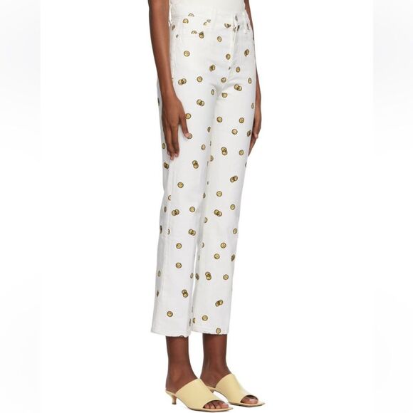 NEW Reformation Mixed Emotions High Rise Straight Jeans Vintage White Size 24 - Picture 2 of 12